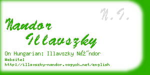 nandor illavszky business card